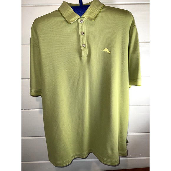 Tommy Bahama Other - Tommy Bahama Polo Shirt Mens XLGreen Emfielder Islandzone Supima Cotton Logo